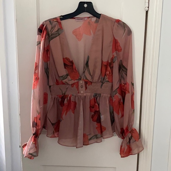 ASOS::Red Lilly & Beige Top (sold out on ASOS) - Picture 2 of 8